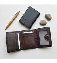 %100 Hakiki Deri Minimalist Katlanır Bozuk Paralı Mıknatıs Kapamalı Erkek Cüzdan