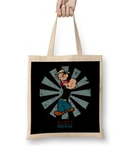Popeye Retro Japanese Bez Çanta Uzun Saplı