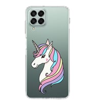 Samsung Galaxy M33 Kapak Unicorn Tasarımlı Şeffaf  Kılıf