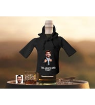 BK Gift Kişiye Özel Karikatürlü Mini Siyah İçki Şişesi Tişörtü , Ev Bar Dekoru, Viski, Şarap, Votka, Rakı Şişesi Tişörtü, Ev Barı-8