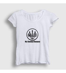 Presmono Kadın Beyaz Mcr My Chemical Romance T-Shirt 71487tt (Beyaz)