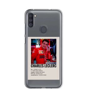 Samsung Galaxy M21 Uyumlu Charles Leclerc Desenli Şeffaf Telefon Kılıfı