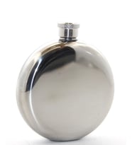 Paslanmaz Çelik Yuvarlak 5 Oz Tekli Matara Alk2676