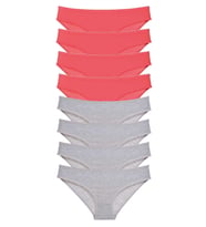 Mulvxbrf Brf02 8 Adet Süper Eko Set Likralı Kadın Slip Külot Fuşya Gri (Mulvix)