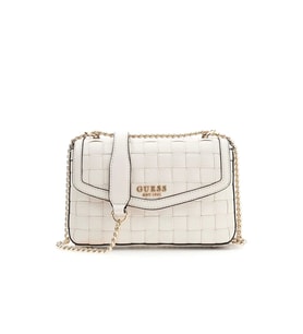 Guess Sandy Dönüştürülebilir Askılı Kapaklı Kadın Beyaz Çapraz ÇantaHWWG8418210-OFF