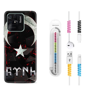 Xiaomi Redmi Note 7 8 9 Pro 10 2022 10 Pro 10S Kılıf Kablo Koruma Spiral Silikon Göktürk 1394