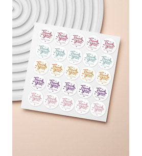 Desenli Thank You Teşekkür Stickers Paketleme Çıkartma PYTKSTK91