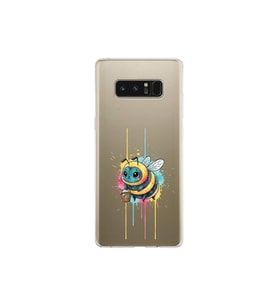 Samsung Galaxy Note 8 ile uyumlu Splash arı tasarımlı şeffaf silikon kılıf