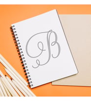 Baş Harf Tasarımlı Defter Kişiye Özel