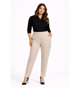 Kadın Kumaş Pantolon Kemer Lastikli BGL-ST05283