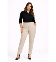 Kadın Kumaş Pantolon Kemer Lastikli BGL-ST05283