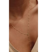 Y Top Zincir Kolye 925 Ayar (Gold)