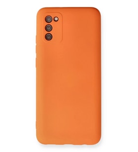 Durukar® Samsung Galaxy A03S Kılıf Nano içi Kadife Silikon - Turuncu