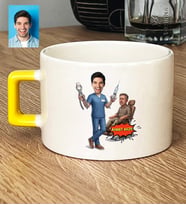 Kişiye Özel Karikatürlü Erkek Diş Hekimi Lüks Fincan Tıp Bayramı Hediyesi
