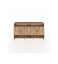 Arges Konsol 6 Raflı 4 Kapaklı 176x30x99 Çam-Çam/Antrasit