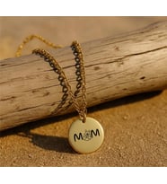 Kişiye Özel 925 Ayar Gümüş Disney Winnie The Pooh Detaylı Mom (Anne) Kolye (Gold)