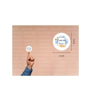 İngilizce Zemzem Suyu Hediyesi Etiketi Yuvarlak Sticker Zamzam Hajj Umre Mat Hediye 4 Cm (45 Adet)