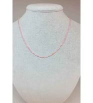 Pembe Opal Taşı 2mm Kolye (SABİT KLİPSLİ)
