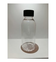 100ml Şeffaf Plastik Şişe+siyah Düz Kapak,boş Şişe,medikal Şişe,100 Adet