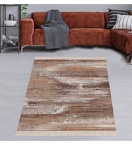 Batik Desenli Renk Geçişli Dijital Baskı Yıkanabilir Kaymaz Taban Leke Tutmaz Salon Halı Yolluk (Karışık)