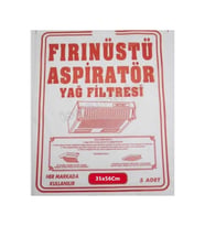 Fırınüstü Kağıt Aspiratör Yağ Filtresi Bez Filitre 5 Adet 35x56 Cm Her Markaya Uygundur