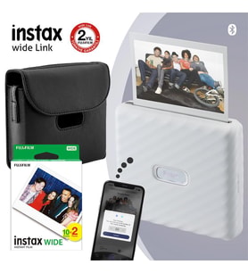 Instax Wide Link Beyaz Akıllı Yazıcı ve Çantalı Hediye Seti 4