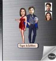 Kişiye Özel Sevgili Ahşap Magnet -10