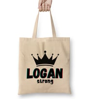 Logan Name personalized Custom vintage Retro Rainbow Design Gift Baby-Gift For Him Bez Çanta Uzun Saplı