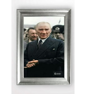 Gümüş Çerçeveli Atatürk Tablo a820