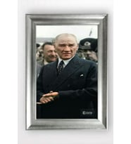 Gümüş Çerçeveli Atatürk Tablo a820