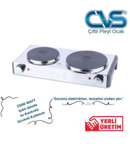CVS DN 203 İkili 2500 W Elektrikli Ocak (Siyah)