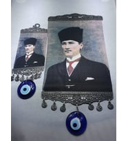 Büyük Ve Küçük Boy Atatürk Resimli Zamaklı Duvar Süsü
