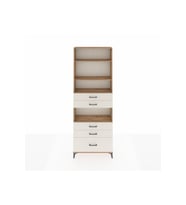 Arges Dolap 4 Raflı 5 Çekmeceli 88x30x243 Çam-Aytaşı