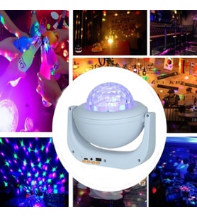 2024 Şarjlı Sihirli Disko Topu RGB Sese Duyarlı Müzik Çalar Karaoke Mikrofonlu Kumandalı Eğlence Topu