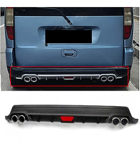 Fiat Doblo Siyah Difüzör Difizör Yuvarlak Egzoz Görünüm Kulaklı Tip 2001 - 2012