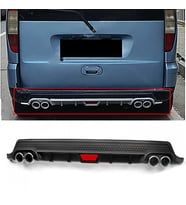 Fiat Doblo Siyah Difüzör Difizör Yuvarlak Egzoz Görünüm Kulaklı Tip 2001 - 2012