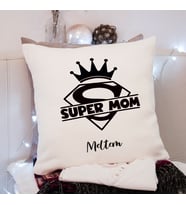 Süper Anne ( Super Mom ) Tasarımlı Yastık Kişiye Özel