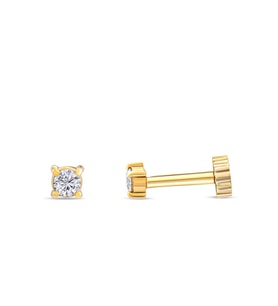 0.03 Karat Tektaş Pırlanta Piercing