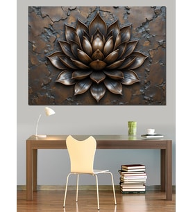 Çiçekli Geyik Fantastik Sanat Dekoratif Kanvas - Mdf Ahşap Tablo