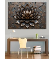 Çiçekli Geyik Fantastik Sanat Dekoratif Kanvas - Mdf Ahşap Tablo