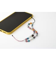 Makrome Örgü Doğal Taş Telefon İpi (Çok Renkli)