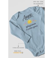 Anne, gökyüzümün en parlak güneşi Uzun Kollu Bebek Body