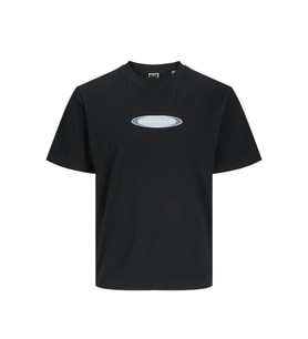 Jack & Jones 12273880 Jcopacer Branding Print Tee Ss Crew Neck Siyah