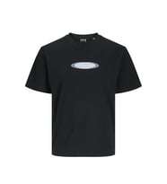 Jack & Jones 12273880 Jcopacer Branding Print Tee Ss Crew Neck Siyah