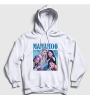 Presmono Unisex Beyaz Poster V2 K-Pop Mamamoo Kapüşonlu Sweatshirt 274151tt