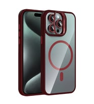 Joko Apple İphone 15 Pro Max Remim Lensli Magsafe Standlı Kapak - Bordo