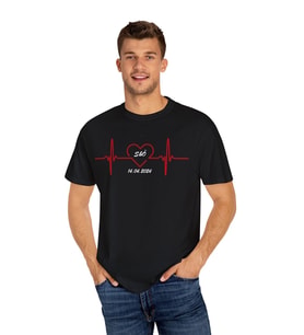 Kişiye Özel İsim Ve Tarih Baskılı Oversize T-Shirt (Siyah)