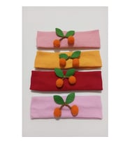 LASTİKLİ KİRAZLI KIZ BANDANA SETİ (Karışık)