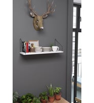 Duvar Rafı Kitaplık Mutfak Banyo Yaşam Alanı 20 X 70 Cm 1 Adet Beyaz