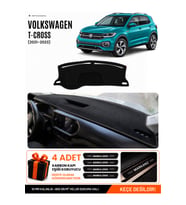 VOLKSWAGEN T-CROSS (2021-2023) Uyumlu Torpido Örtüsü Torpido Kılıfı - Siyah